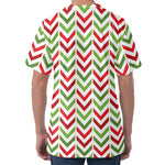 Zigzag Merry Christmas Pattern Print Men's Velvet T-Shirt