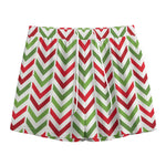 Zigzag Merry Christmas Pattern Print Mesh Shorts