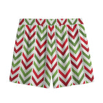 Zigzag Merry Christmas Pattern Print Mesh Shorts