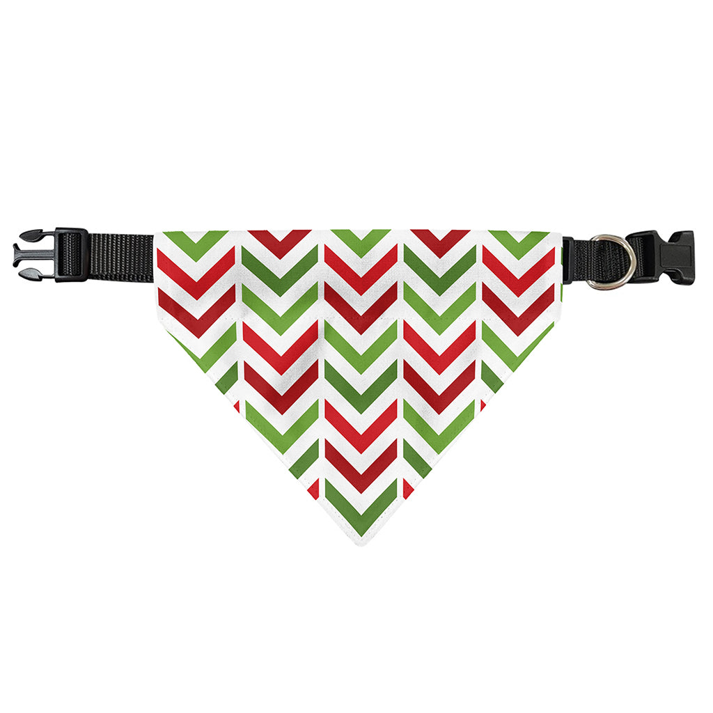 Zigzag Merry Christmas Pattern Print Over The Collar Dog Bandana