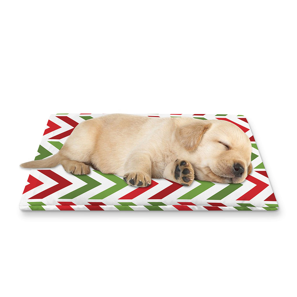 Zigzag Merry Christmas Pattern Print Pet Cooling Mat Cover