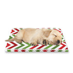 Zigzag Merry Christmas Pattern Print Pet Cooling Mat Cover