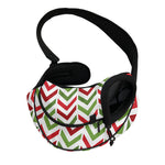 Zigzag Merry Christmas Pattern Print Pet Sling Carrier