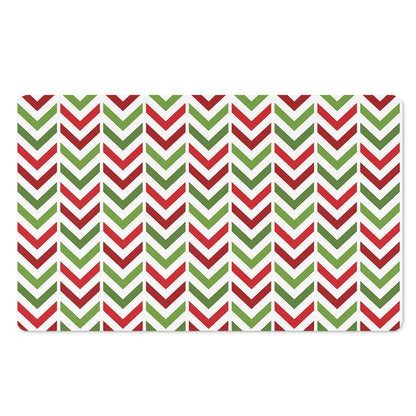 Zigzag Merry Christmas Pattern Print Polyester Doormat
