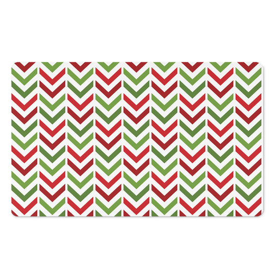Zigzag Merry Christmas Pattern Print Polyester Doormat