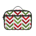 Zigzag Merry Christmas Pattern Print Portable Lunch Bag