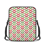 Zigzag Merry Christmas Pattern Print Rectangular Crossbody Bag