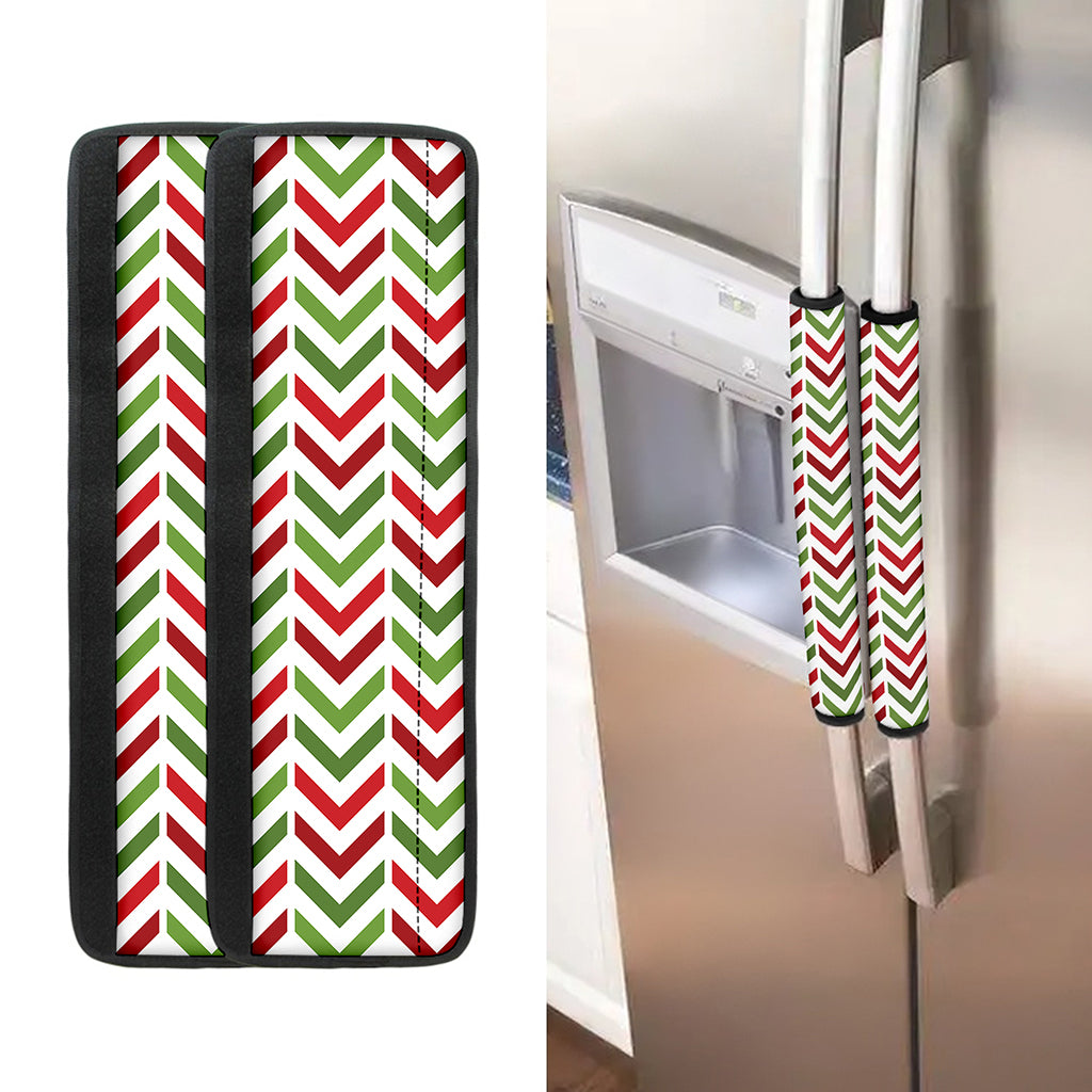 Zigzag Merry Christmas Pattern Print Refrigerator Handle Covers