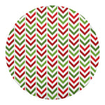 Zigzag Merry Christmas Pattern Print Round Blanket