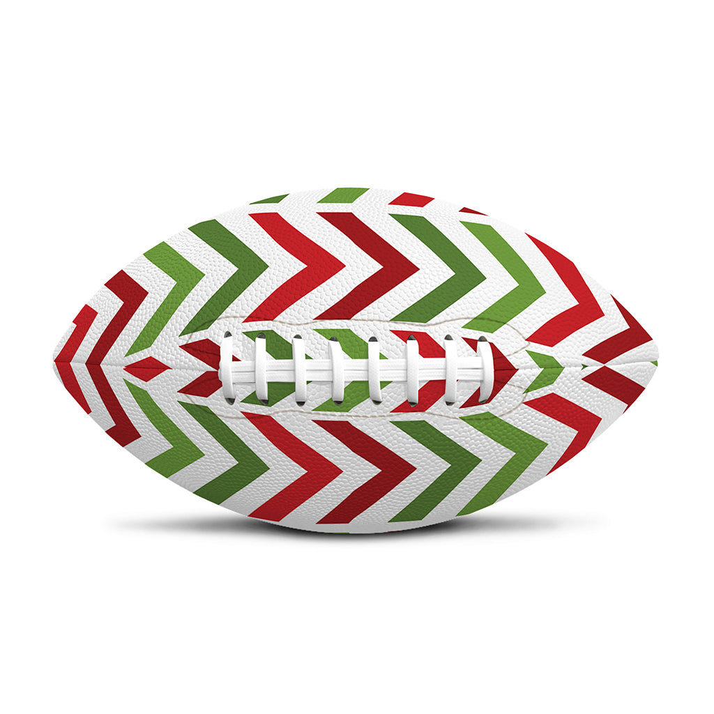 Zigzag Merry Christmas Pattern Print Rugby Ball