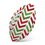 Zigzag Merry Christmas Pattern Print Rugby Ball