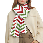 Zigzag Merry Christmas Pattern Print Scarf