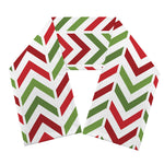 Zigzag Merry Christmas Pattern Print Scarf