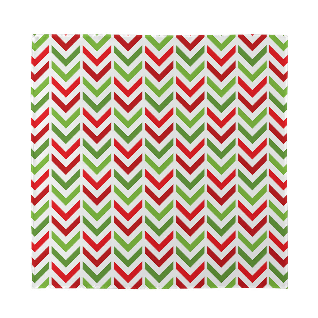 Zigzag Merry Christmas Pattern Print Silk Bandana