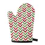 Zigzag Merry Christmas Pattern Print Single Oven Mitt