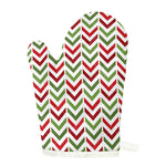 Zigzag Merry Christmas Pattern Print Single Oven Mitt