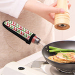 Zigzag Merry Christmas Pattern Print Skillet Handle Cover