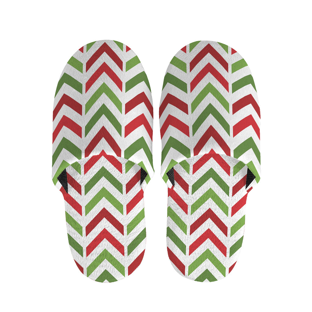 Zigzag Merry Christmas Pattern Print Slippers