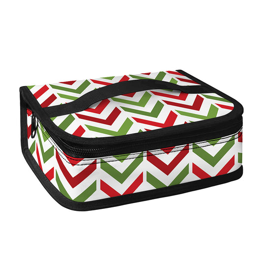 Zigzag Merry Christmas Pattern Print Small Lunch Bag