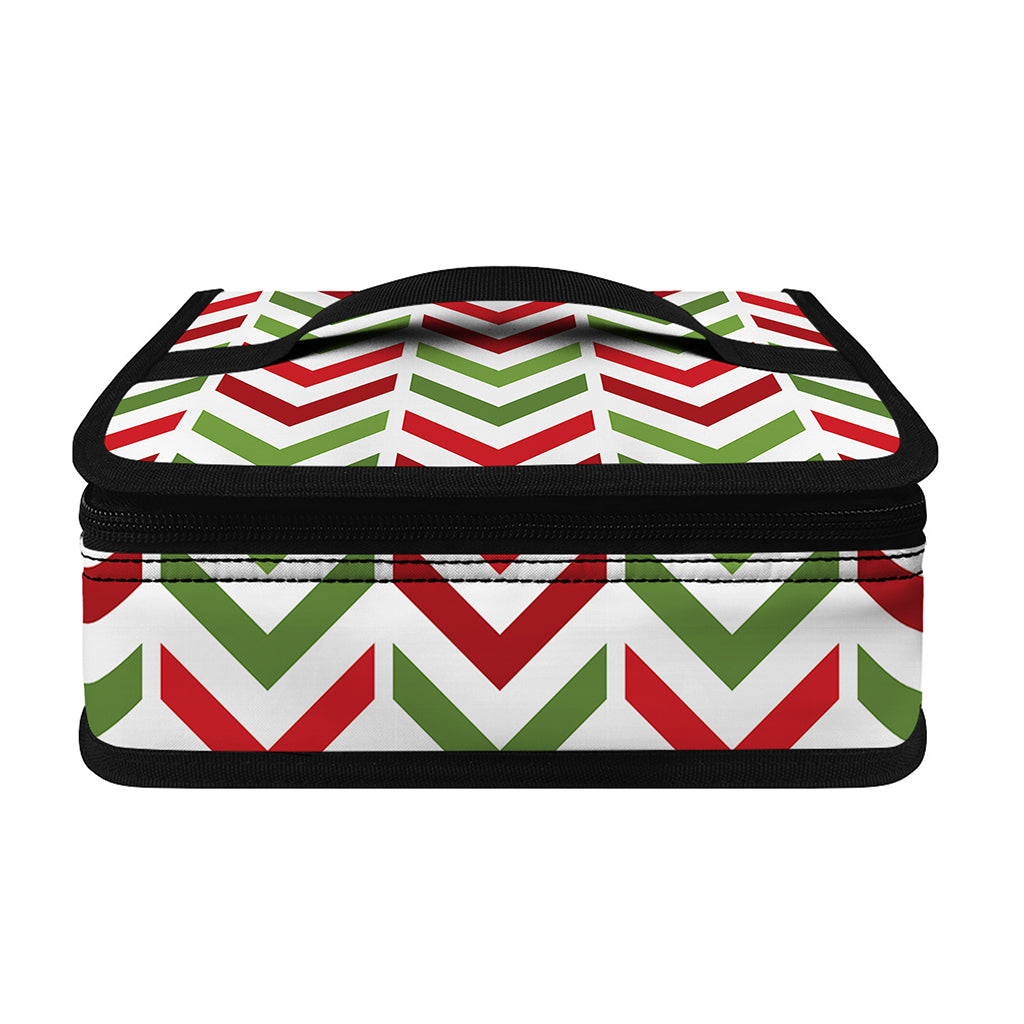 Zigzag Merry Christmas Pattern Print Small Lunch Bag