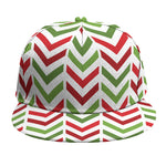 Zigzag Merry Christmas Pattern Print Snapback Cap
