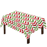 Zigzag Merry Christmas Pattern Print Tablecloth