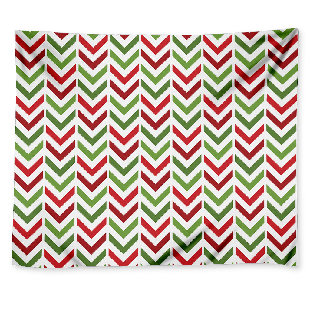 Zigzag Merry Christmas Pattern Print Tapestry
