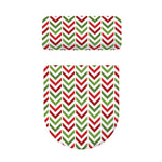 Zigzag Merry Christmas Pattern Print Toilet Lid And Tank Cover Set