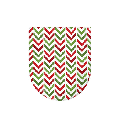 Zigzag Merry Christmas Pattern Print Toilet Lid Cover