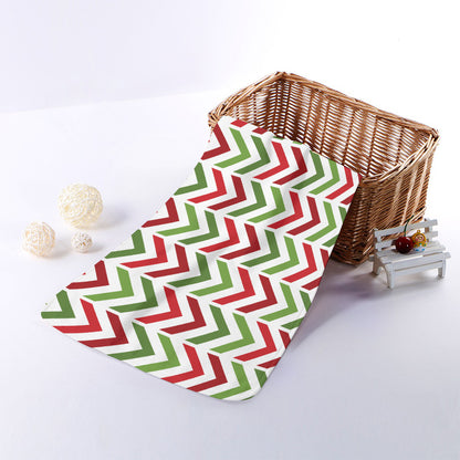 Zigzag Merry Christmas Pattern Print Towel