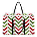 Zigzag Merry Christmas Pattern Print Utility Tote Bag
