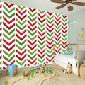 Zigzag Merry Christmas Pattern Print Wall Sticker