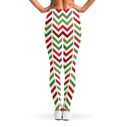 Zigzag Merry Christmas Pattern Print Women's Leggings