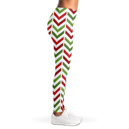 Zigzag Merry Christmas Pattern Print Women's Leggings