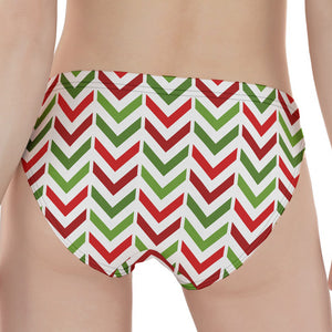 Zigzag Merry Christmas Pattern Print Women's Panties