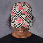 Zigzag Peony And Rose Pattern Print Baseball Cap