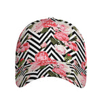 Zigzag Peony And Rose Pattern Print Baseball Cap