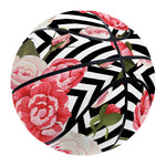 Zigzag Peony And Rose Pattern Print Basketball