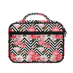 Zigzag Peony And Rose Pattern Print Briefcase Bible Bag