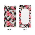 Zigzag Peony And Rose Pattern Print Changing Pad Cover