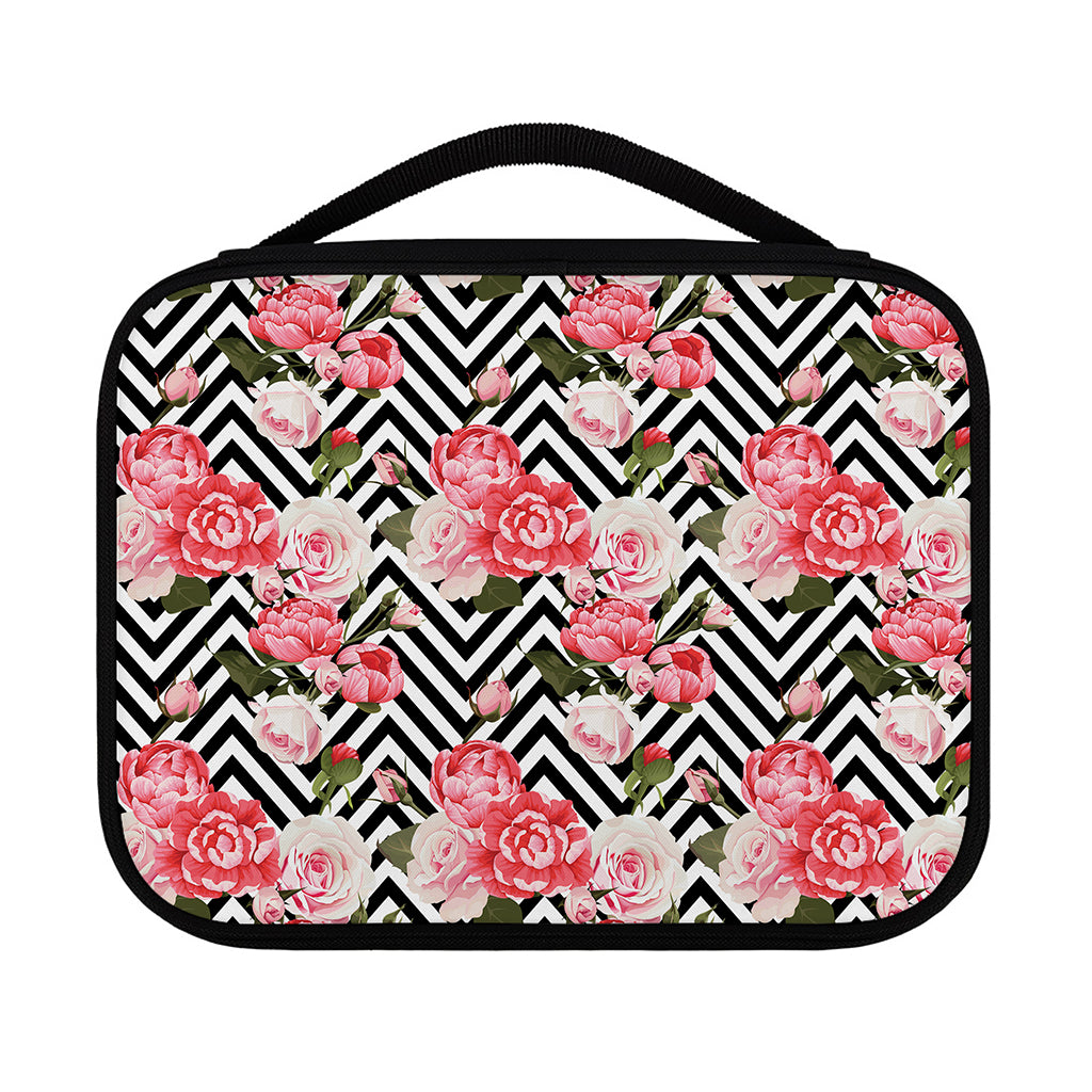 Zigzag Peony And Rose Pattern Print Classic Bible Case