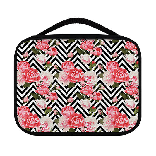 Zigzag Peony And Rose Pattern Print Classic Bible Case