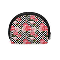 Zigzag Peony And Rose Pattern Print Coin Purse