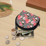 Zigzag Peony And Rose Pattern Print Coin Purse