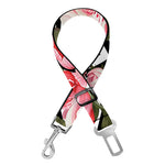 Zigzag Peony And Rose Pattern Print Dog Seat Belt