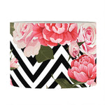 Zigzag Peony And Rose Pattern Print Drum Lamp Shade