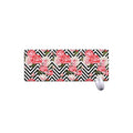 Zigzag Peony And Rose Pattern Print Extended Mouse Pad
