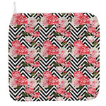 Zigzag Peony And Rose Pattern Print Hand Towel