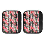Zigzag Peony And Rose Pattern Print Handle Covers