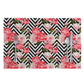 Zigzag Peony And Rose Pattern Print Placemat